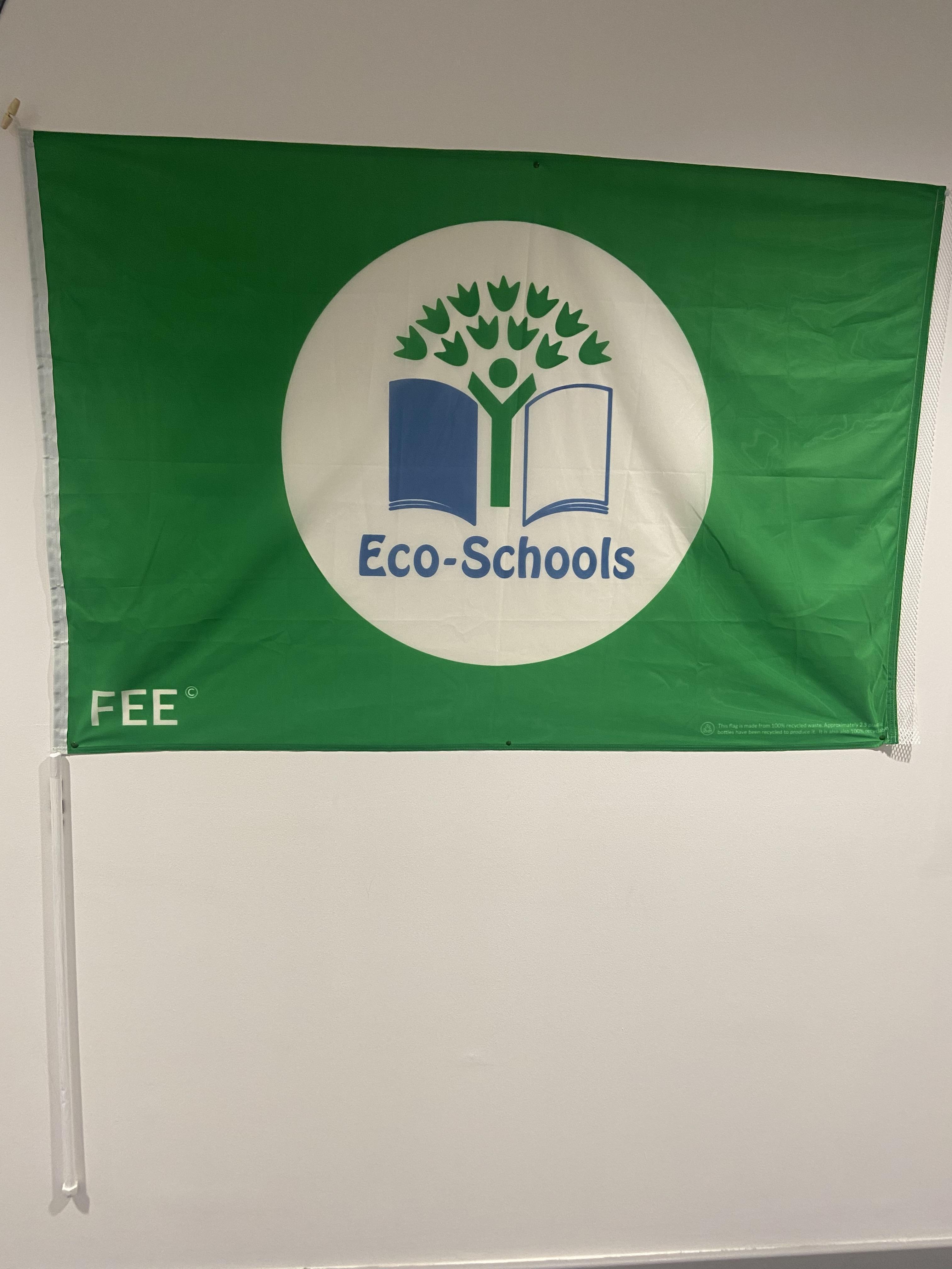 Our Green Flag Award Proudly Placed in the Corridor 